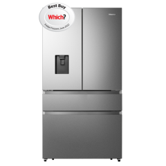 Hisense RF749N4WIF 91.4Cm Frost Free American Style Fridge Freezer - Stainless Steel