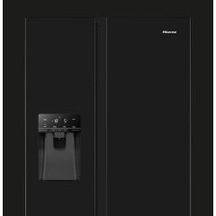 Hisense RS694N4TBF 91Cm Frost Free American Style Fridge Freezer - Black