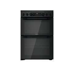 Hotpoint HDEU67V9C2B/UK 60Cm Double Oven Electric Cooker With Ceramic Hob - Black
