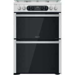 Hotpoint HD67G8C2CX/UK Freestanding Duel Fuel Cooker 2 Full Fan Ovens With Catalytic Liners 