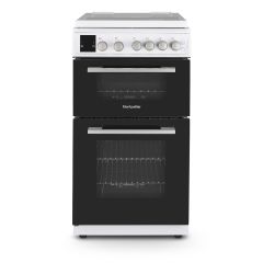Montpellier MDOG50LW 50cm Gas Double Oven With Lid White - LPG Jets Included
