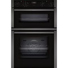 Neff U1ACE2HG0B 59.4cm Built In Electric Double Oven - Black with Graphite Trim