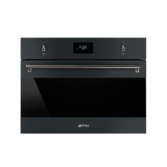 Smeg SO4301M0N Compact 45Cm Classic Microwave With Grill 