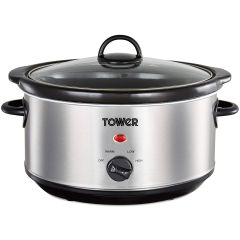 Tower T16039Y Stainless Steel Slow Cooker 3.5L