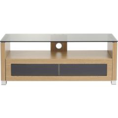 TTAP L642-1250-3OT Light Oak Cabinet, Glass Door, Tint Glass, Soft Close, Cable Management