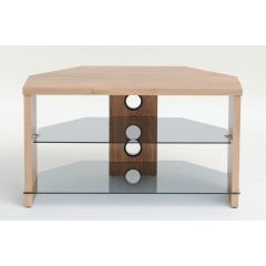 TTAP TVS1004 Light Oak Top/Sides, Tint Glass, Cable Man, 3 Shelves, Chamfered Corn